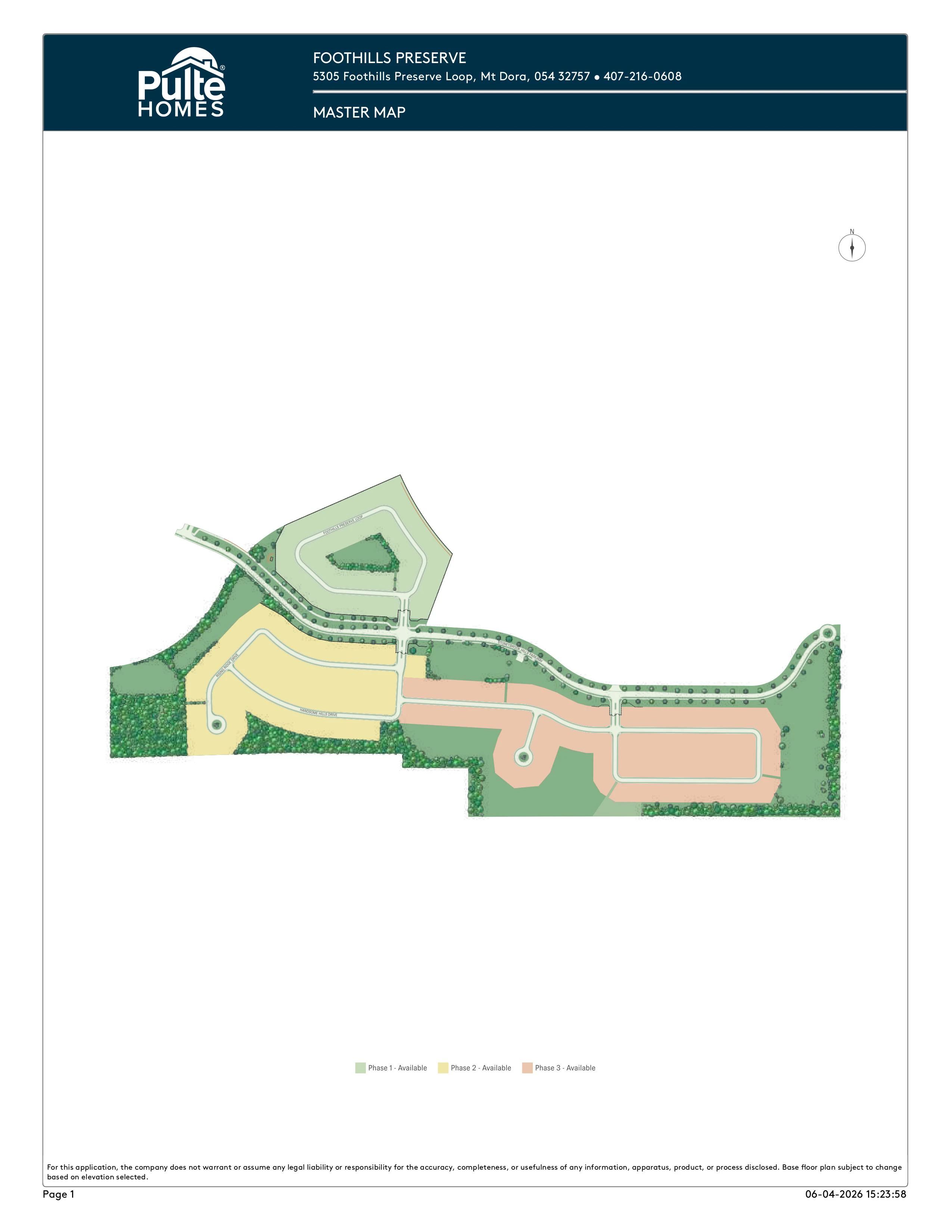 Foothills Preserve Site Plan